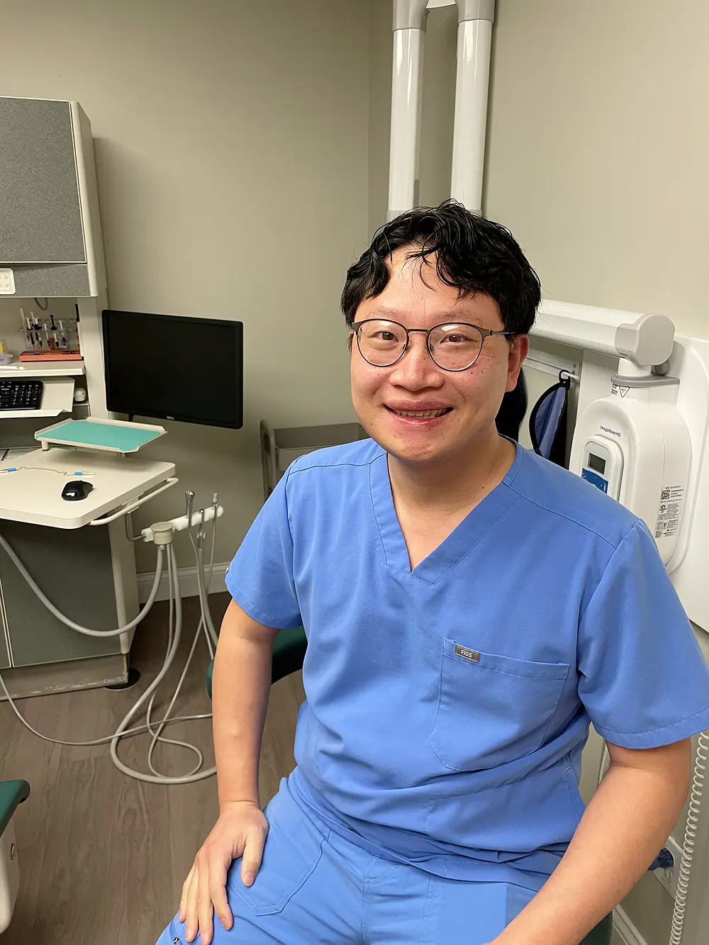 Dr. Andy Suh in a Schrock Dental treatment room